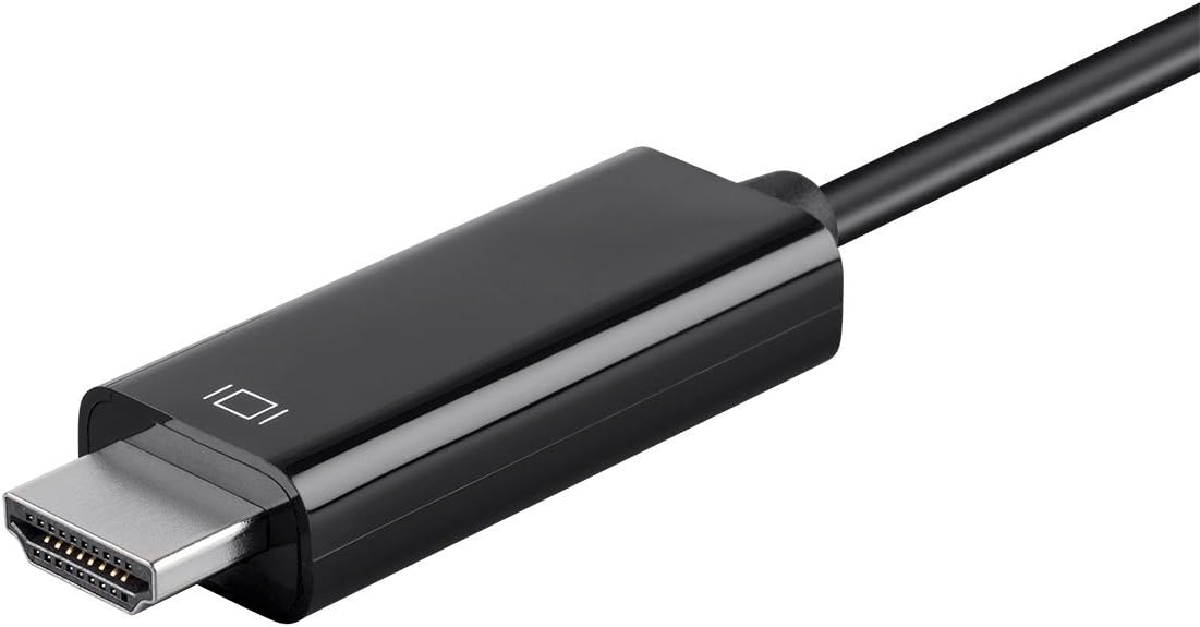 Monoprice USB C to HDMI 3.1 Cable - 5Gbps, 4K@30Hz, Type C, Mirror or Expand You PC Display, 3 Feet, Black