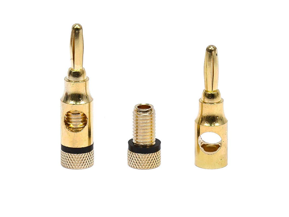Monoprice 16AWG Pure Copper Flat Speaker Wire with Gold Plated Banana Plugs