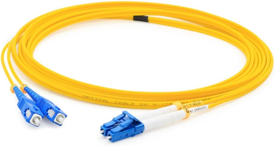 AddOn 2m LC (Male) to SC (Male) Yellow OS2 Duplex Fiber OFNR (Riser-Rated) Patch Cable