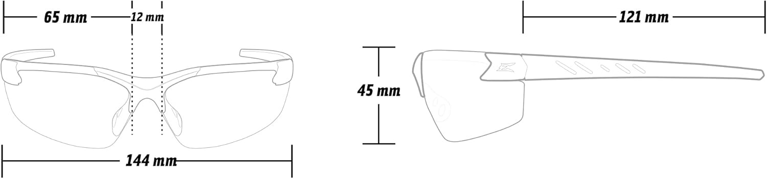 EDGE Wrap-Around Safety Glasses — Polycarbonate UV Protection