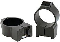 Warne 14R7M Ruger M77 Permanently Attached Scope Rings, Solid Steel, Vertically Split, 30 mm, Med Matte