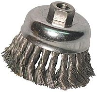 Knot Cup Brushes - 2-3/4" Knot Cup Brush .0144 ss 5/8-11 ret