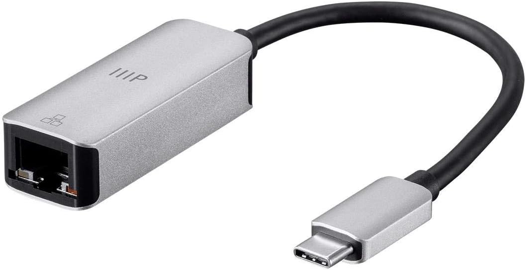 Monoprice USB-C Gigabit Adapter - Speeds up to 1000Mbps, Aluminum Body, Compact, Plug-n-Play