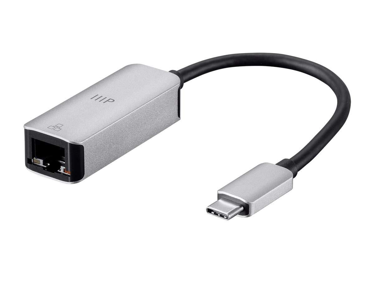 Monoprice USB-C Gigabit Adapter - Speeds up to 1000Mbps, Aluminum Body, Compact, Plug-n-Play