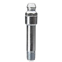 Alemite 3014-B Hydraulic Loose Fitting, Straight, OAL 1-5/8", Shank Length 1", Hex Size 5/16", 1/4" Taper