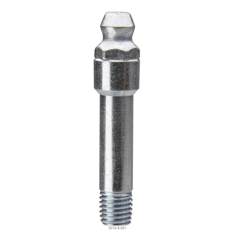 Alemite 3014-B Hydraulic Loose Fitting, Straight, OAL 1-5/8", Shank Length 1", Hex Size 5/16", 1/4" Taper