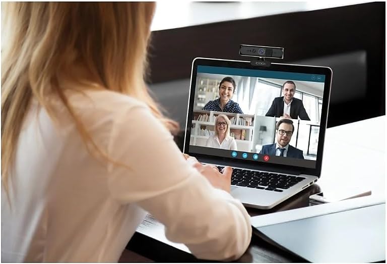 CODi Allocco HD 1080P Windows Hello Webcam with IR Facial Recognition & Noise-Canceling Mic – Autofocus, USB-A, Tripod Mount