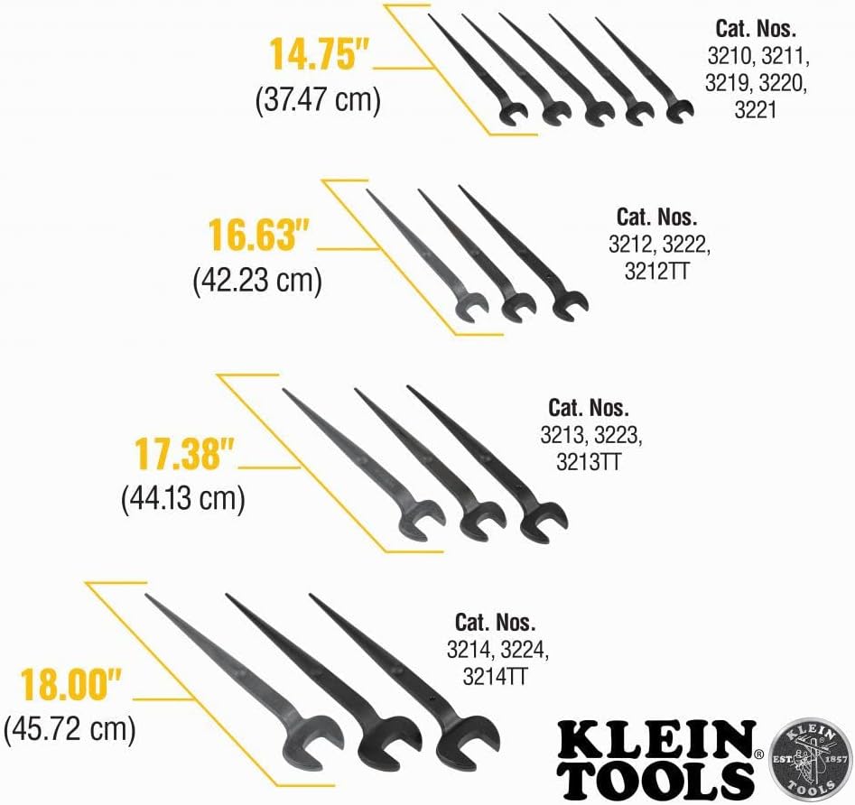 Spud Wrench 7/8-Inch Bolt for Heavy Nut Klein Tools 3213 1-7/16-Inch
