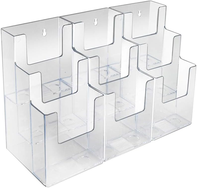 AZAR DISPLAYS Acrylic Brochure Holders, Clear