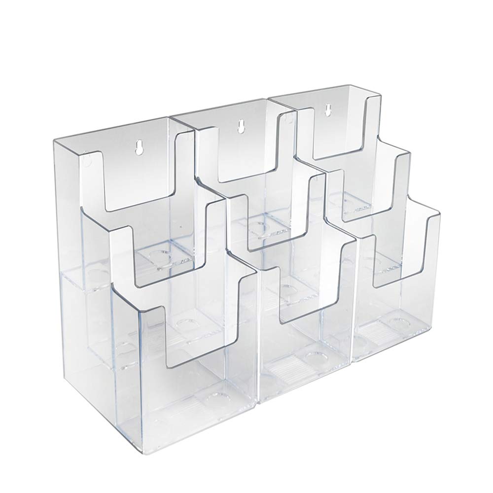 AZAR DISPLAYS Acrylic Brochure Holders, Clear