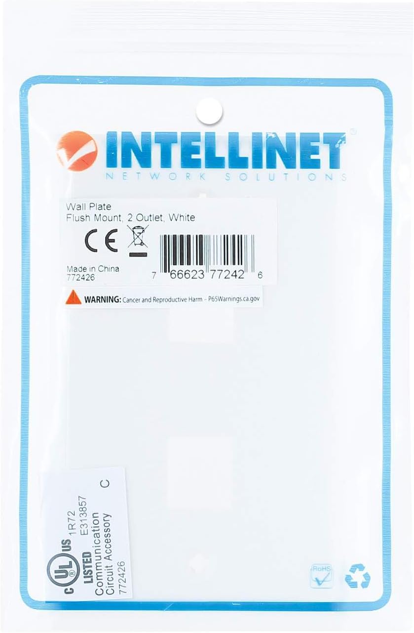 INTELLINET 2-Outlet Keystone Wall Plate