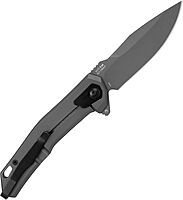 Kershaw Helitack Folding Pocket Knife, 3.3 inch Blade, Stainless Steel Handle, Every Day Carry Work Knife, Pocketclip