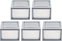 IRIS USA 5-Pack Stackable Storage Drawers, Gray, 13.13 x 8.50 x 5.38 in