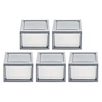 IRIS USA 5-Pack Stackable Storage Drawers, Gray, 13.13 x 8.50 x 5.38 in