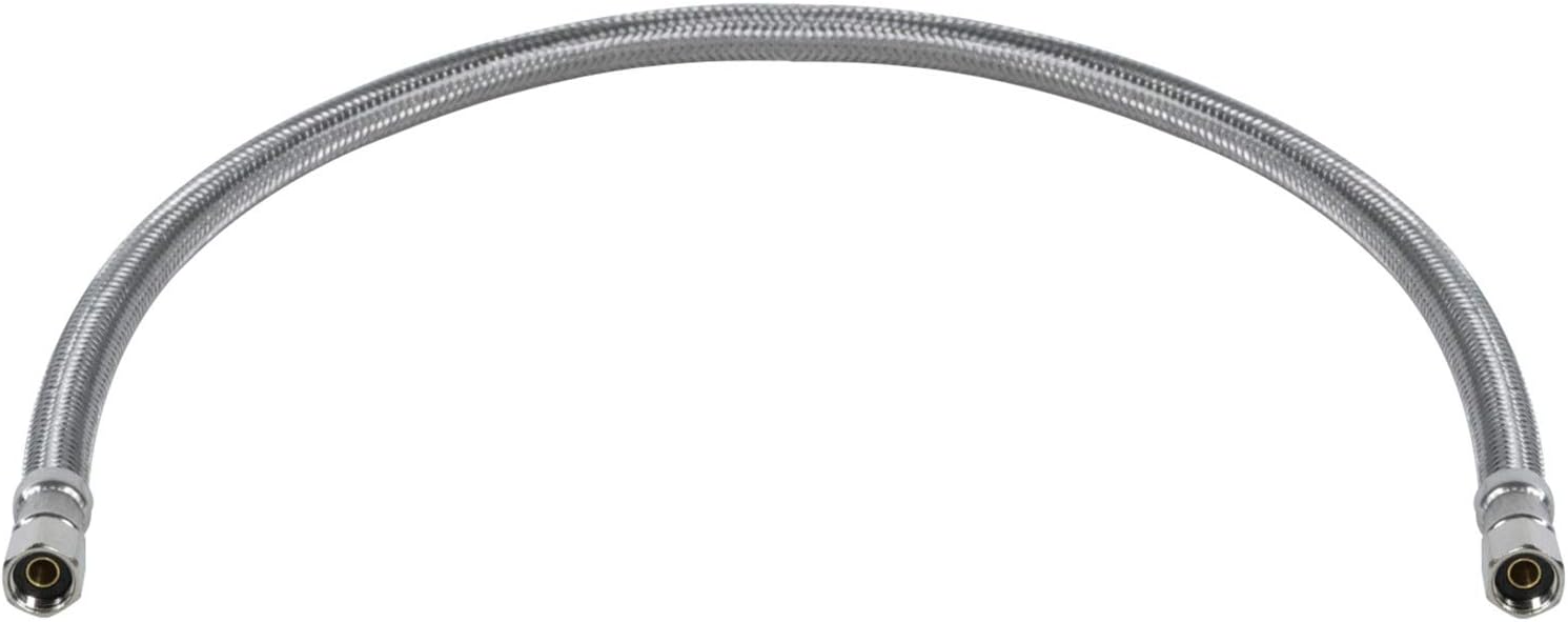 Certified Appliance Accessories Braided Stainless Steel Ice Maker Connector - 24in - Silver, Stainless Steel - IM24SS