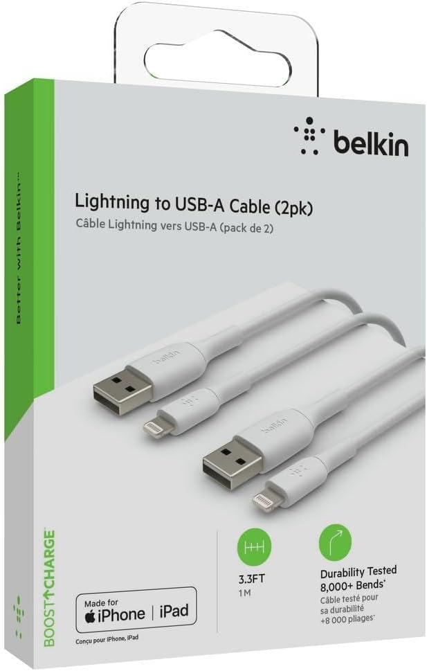 Belkin BoostCharge Lightning to USB-A Cable - MFi-Certified