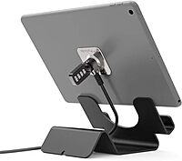 Universal Security Tablet Holder With Security Cable Lock and Plate, Black (CL12UTHBB)
