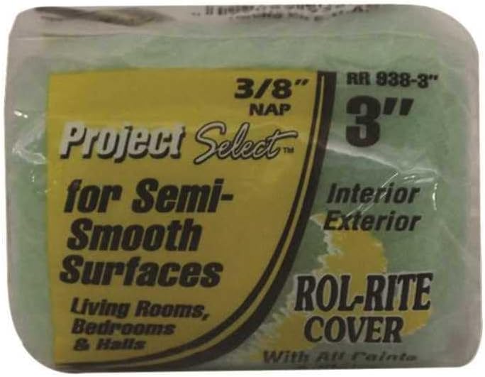 Roller Covers - 3" paint roller cover 3/8" nap