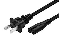 Monoprice Figure-8 (IEC C7 / IEC-320-C7) Non-Polarized Power Cord 18AWG SPT-2 Black