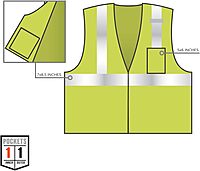 Ergodyne GloWear 8210Z ANSI Economy High-Visibility Reflective Safety Vest (Zipper Closure)