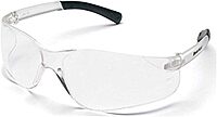 MCR Safety BearKat BK210 Polycarbonate Safety Glasses, ANSI Z87.1, Clear Duramass Coated Lens with Soft Non-Slip Temples