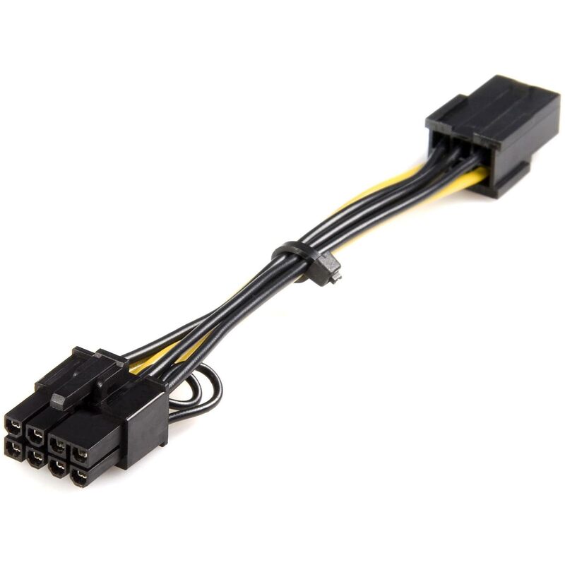 StarTech.com PCI Express 6 pin to 8 pin Power Adapter Cable - Power cable - 6 pin PCIe power (F) to 8 pin PCIe power (M) - 6.1 in - yellow - PCIEX68ADAP,Black, Yellow