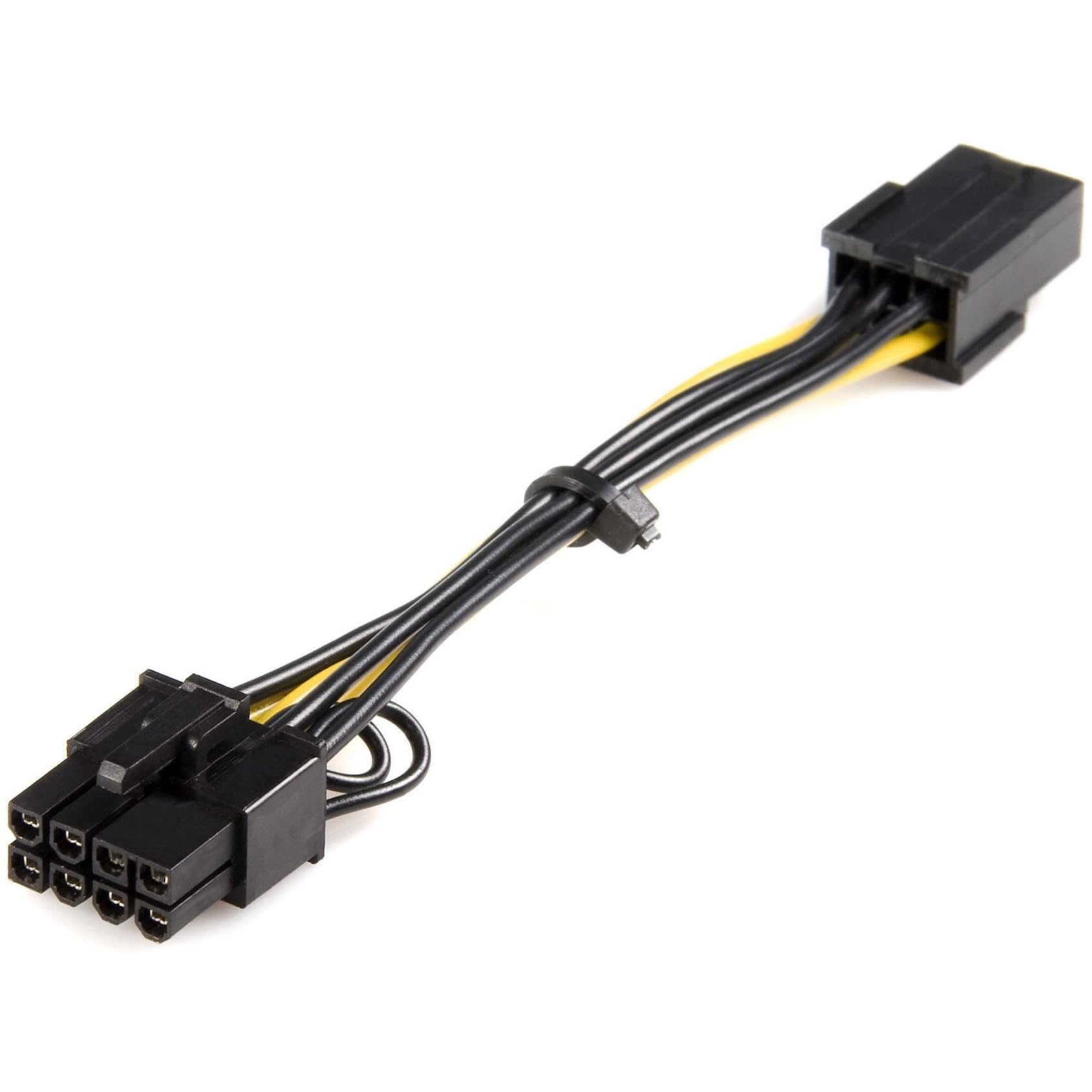 StarTech.com PCI Express 6 pin to 8 pin Power Adapter Cable - Power cable - 6 pin PCIe power (F) to 8 pin PCIe power (M)