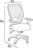 Bush Business Furniture Accord Mesh Back Office Chair in Black | Ergonomic Seating Solution for Personal Computer Workstation