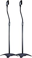 Monoprice Satellite Speaker Floor Stands - Black (Pair) Supports Up to 5 Lbs. Each