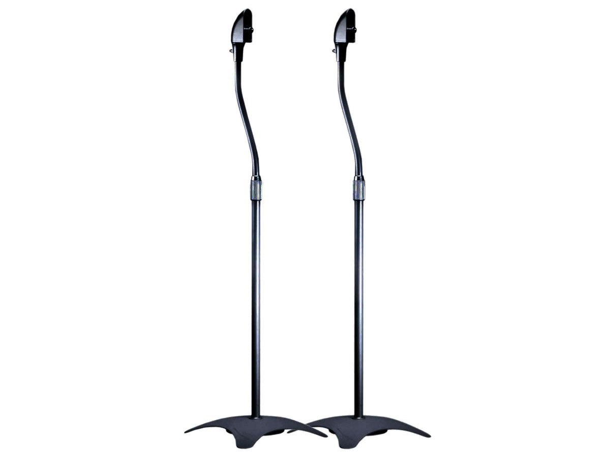 Monoprice Satellite Speaker Floor Stands - Black (Pair) Supports Up to 5 Lbs. Each