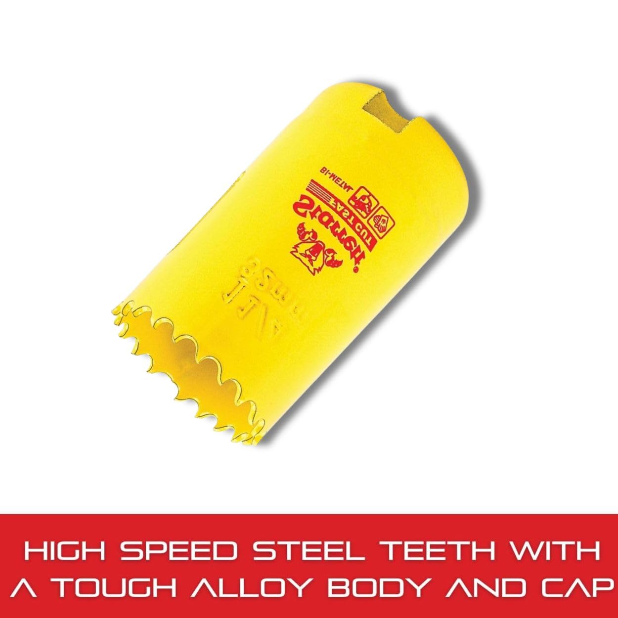 L.S. STARRETT Bi-Metal Fast Cut Straight Pitch Hole Saw with Abrasion Resistant HSS Teeth