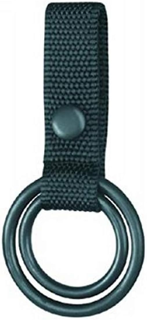Gould & Goodrich X615 Double Ring Flashlight Holder Holds C or D Cell Flashlight or Standard Wood Baton (Black DuraWeb Nylon)