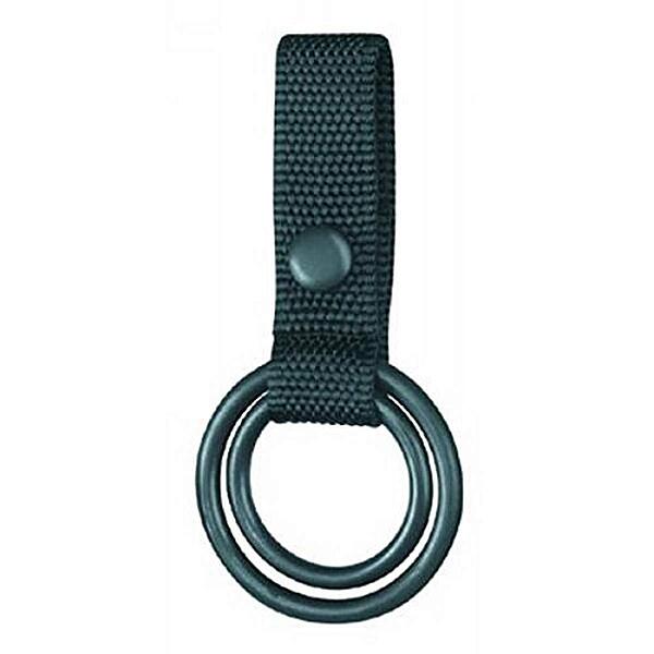 Gould & Goodrich X615 Double Ring Flashlight Holder Holds C or D Cell Flashlight or Standard Wood Baton (Black DuraWeb Nylon)
