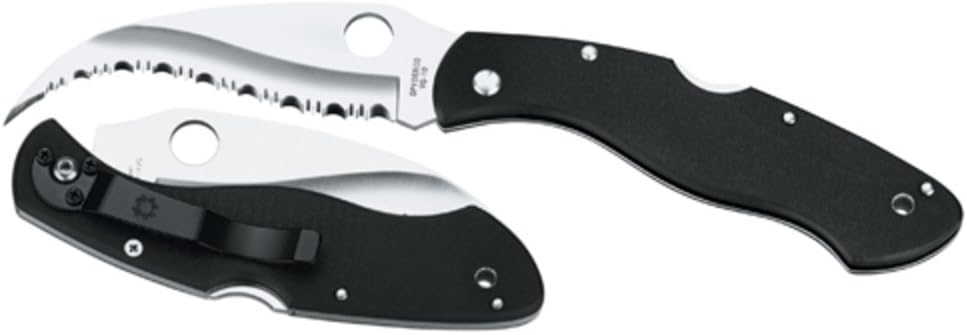 Spyderco Civilian C12GS — G-10 Handle, Serrated Folding Knife