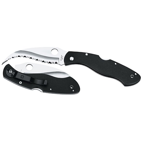 Spyderco Civilian C12GS — G-10 Handle, Serrated Folding Knife