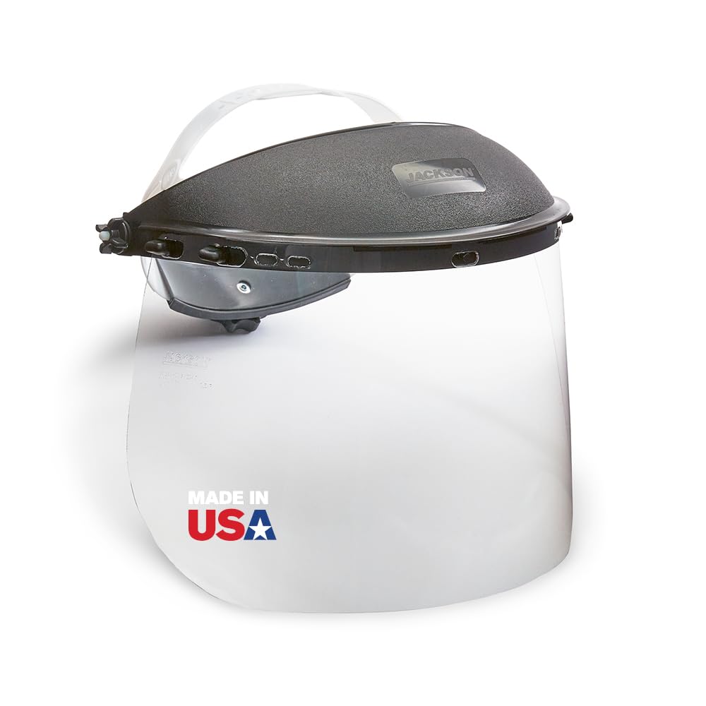 Jackson Safety 170-SB, Lightweight Scratch-Resistant Safety Headgear, Ratchet Suspension, Clear Anti-Fog Acetate Window
