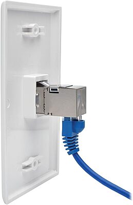 TRIPP LITE N235-001 Cat6/Cat6a Straight-Through Modular In-Line Snap-In RJ45 Coupler