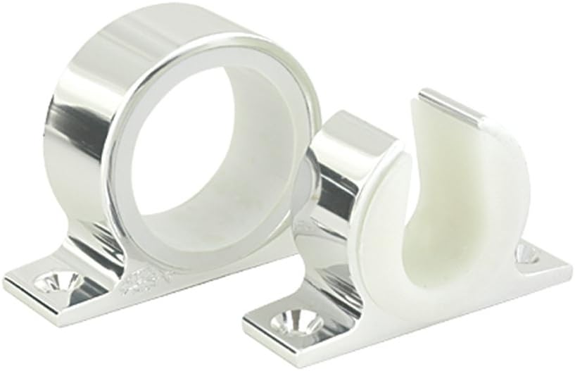 Boating Accessories New Single Rod Rack Set Lee's Tackle Mc70sl Bright Silver Finish