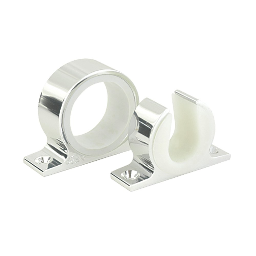 Boating Accessories New Single Rod Rack Set Lee's Tackle Mc70sl Bright Silver Finish