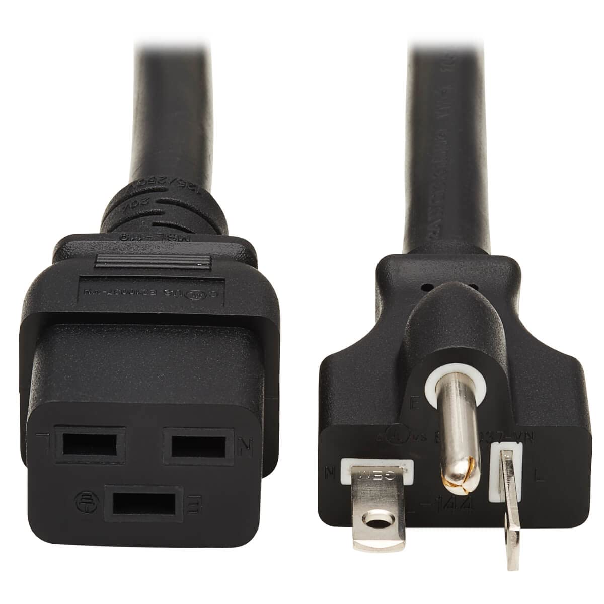 Tripp Lite C19 to NEMA 5-20P Heavy Duty Power Cord, 20A, 125V, 12AWG, Black, 6 Feet / 1.8 Meters (P049-006)