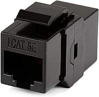 Monoprice Cat5e RJ45 Inline Coupler Keystone Jack, Unshielded, Black