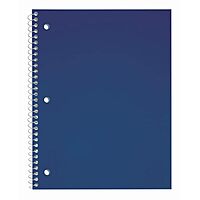 Just Basics® Poly Spiral Notebook, 8 1/2" x 10 1/2", College Ruled, 140 Pages (70 Sheets), Blue