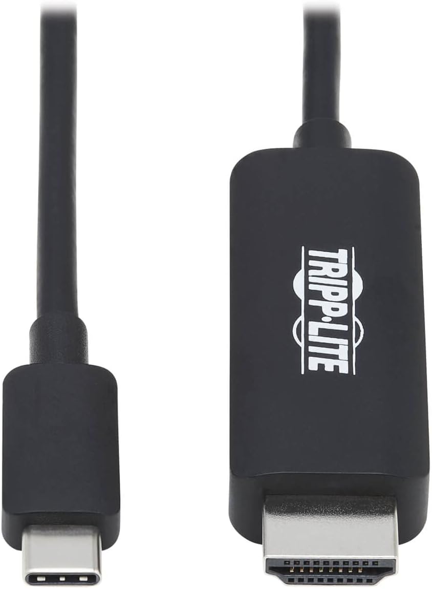 Tripp Lite USB C to HDMI Cable, Thunderbolt 3 Compatible Adapter Cable, USB-C and HDMI 4K, 4:4:4, Black, M/M