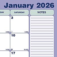 Brownline® 2026 Monthly Desk Pad Calendar, 12 Months, January to December, Three-Hole Punched, 11" x 8.5" (C181721-26)