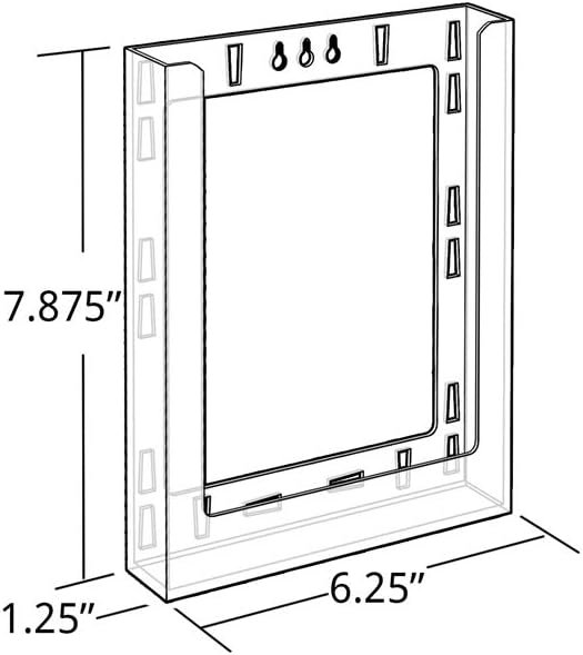 Azar Displays 3-Tier 15-Pocket Acrylic Trifold Brochure Counter Display, 9inH x 31-1/2inW x 5-1/4inD, Clear