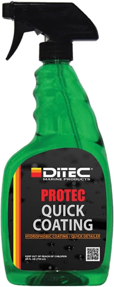 Marine PROTEC Quick Coating Protection Spray - Glossy Finish for Boat Paint and Gelcoat 24 oz.