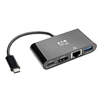 Tripp Lite USB-C to HDMI Multiport Adapter Docking Station with USB-A Hub and USB-C PD Charging