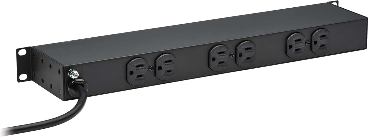 Tripp Lite 1U Rackmount Power Strip PDU, 15A 120V, 15ft Cord
