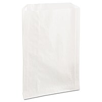 Bagcraft Grease-Resistant Single-Serve Bags, 6.5" X 8", White, 2,000/carton