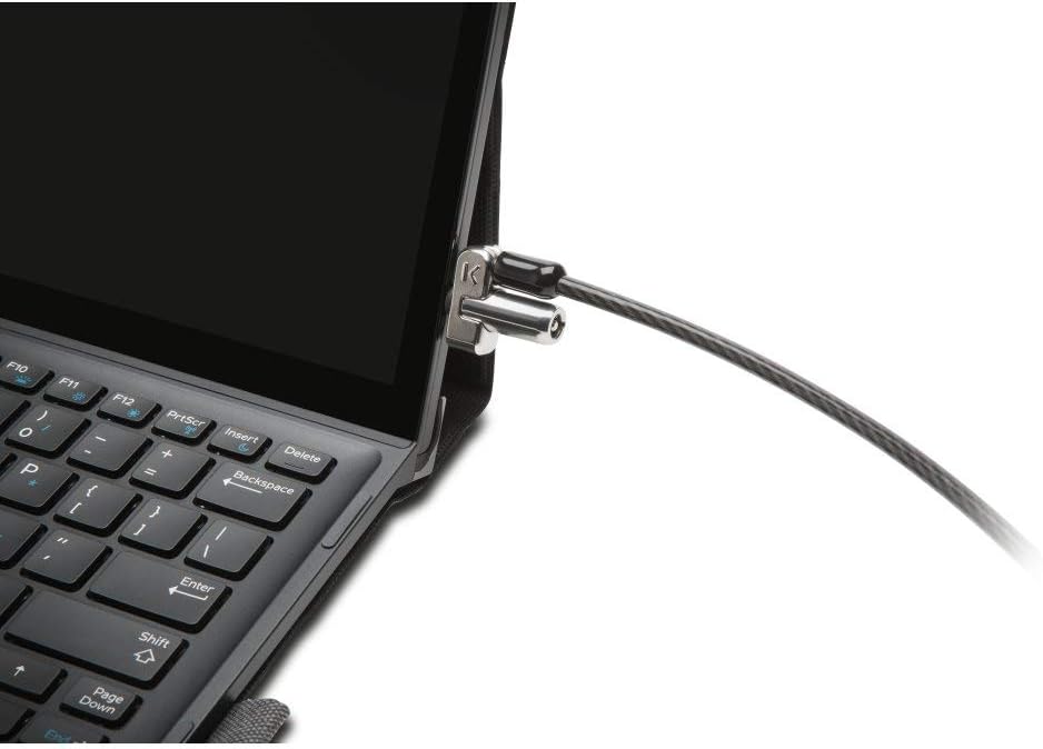 Kensington N17 Keyed Laptop Lock for Dell Devices - 6 ft Cable - Keyed Lock - Black, Silver - Carbon Steel - For Notebook